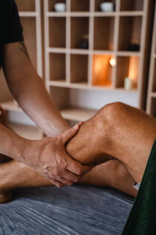 Athlete receiving a sports massage